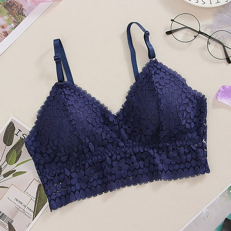 

Hunpta Women Sexy Bra Solid Vest Lace Seamless Breathable Push Up Top Underwear