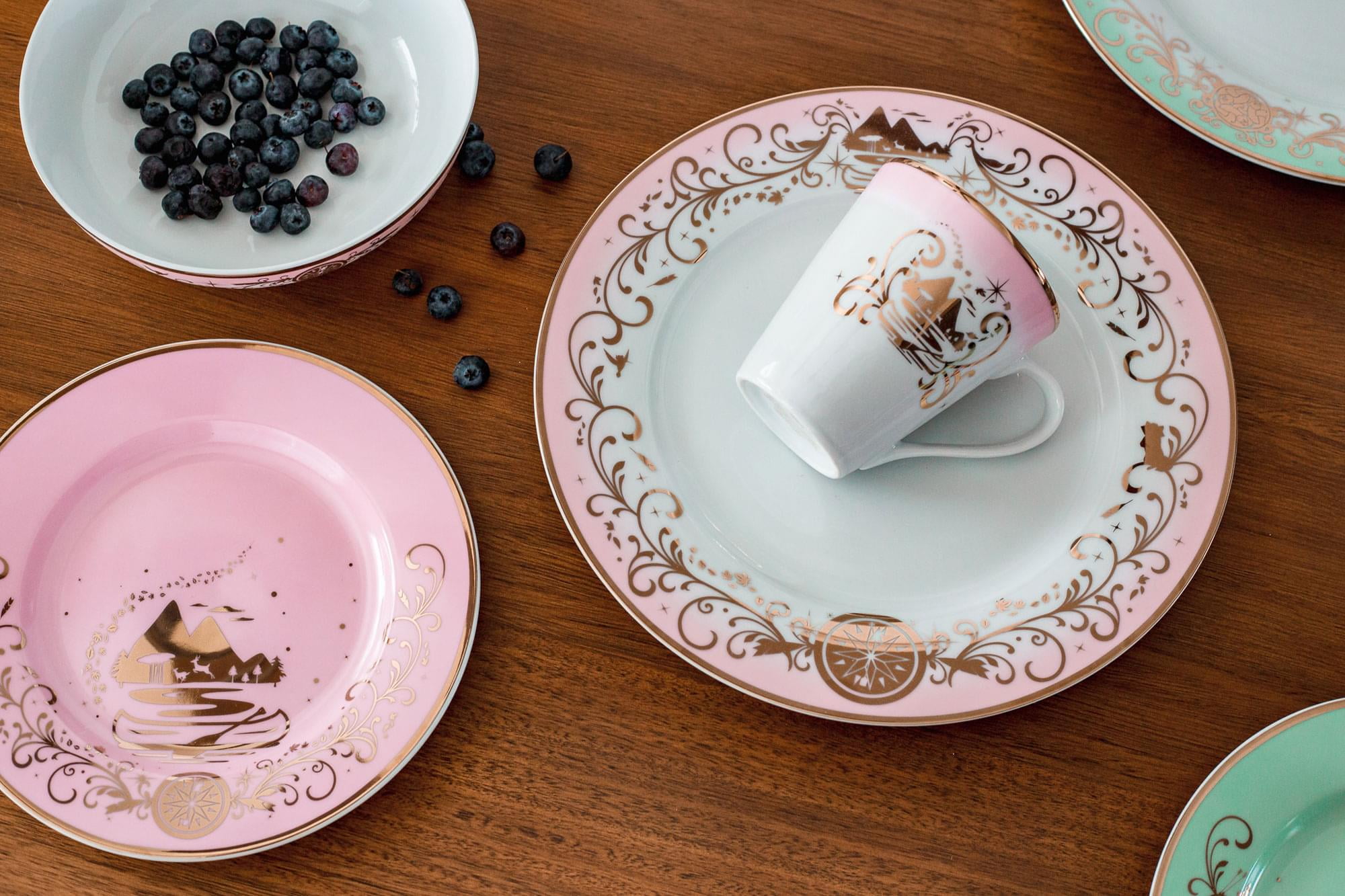Disney Princess 16-Piece Dishware Dinner Plate Set for Adults