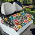 thumbnail image 3 of Garronmavis Leopard Print Tropical Flowers Golf Cart Seat Blanket/Cover Universal Fit Golf Cart Accessories for More 2-Person Seats, Washable, 3 of 5