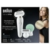 Braun Silk-epil 9 Flex 9-020 - Epilator for Women with Flexible Head for Easier Hair Removal, White/Gold