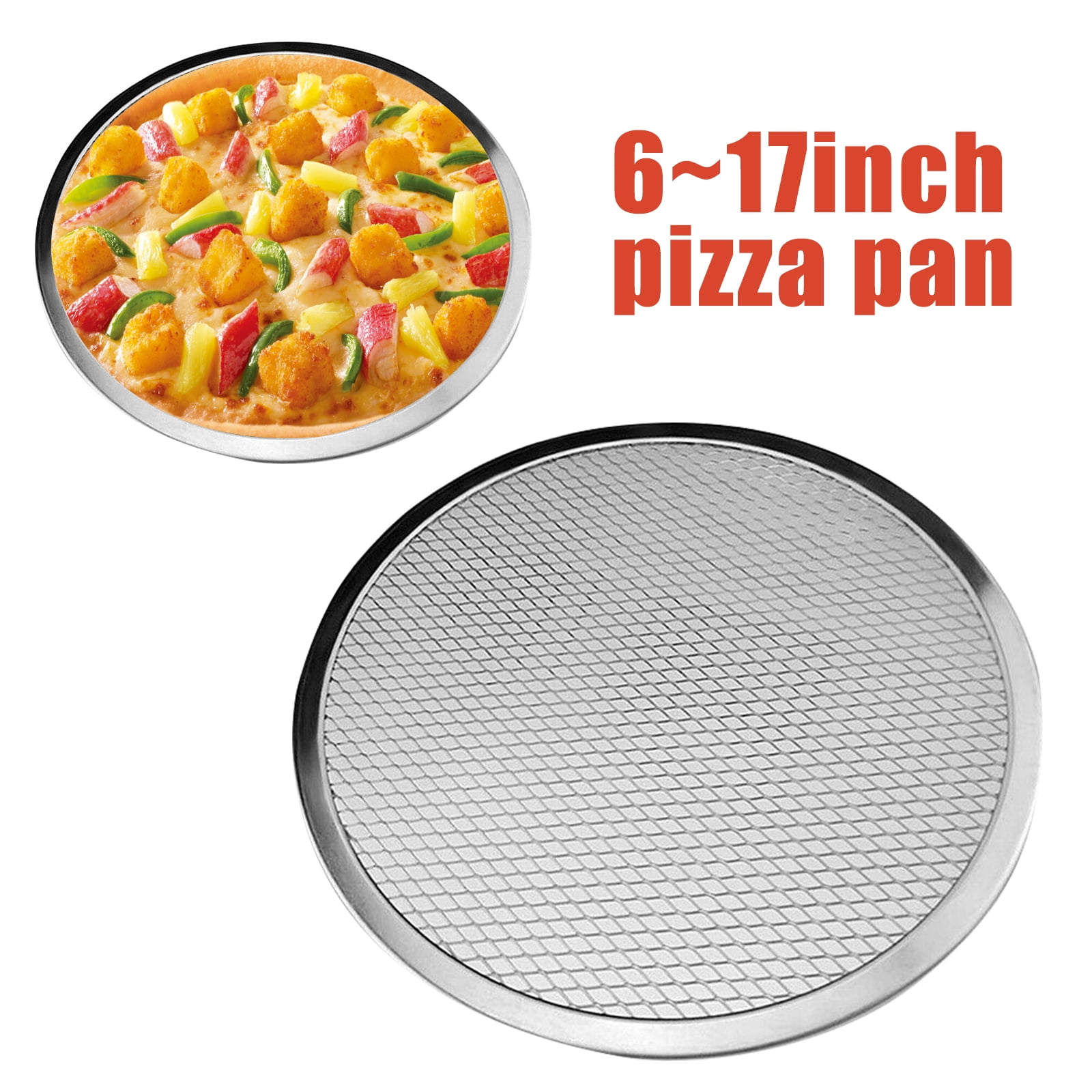 Aluminum Pizza Tray Screen Mesh Pan Non-stick Net Pastry Bakeware Baking Tools 