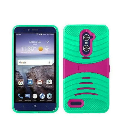 For ZTE Z MAX Pro / Carry Z981 / Blade X Max Z983 Hybrid Phone Cover Case - Teal Pink