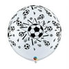 Burton & Burton 3' Soccer Balls White Pack Of 2 Balloons