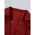 thumbnail image 4 of Womens Solid Color Casual Blazers Open Front Long Sleeve Work Office Jackets Blazer Coat, 4 of 5