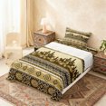 thumbnail image 2 of Erosebridal Rustic Farmhouse Aztec Twin Sheet Sets, Western Cowboy Bedding, Brown Black, 3 Pieces 1 Flat Sheet, 1 Fitted Sheet and 1 Pillowcase, 2 of 5