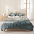 thumbnail image 3 of Twin XL Quilt Set 68''x98'', Mountains Lightweight Summer Bedspread Coverlet Set with 2 Pillow Shams, Farmhouse Forest Nature Trees Landscape Breathable All Season Quilt Bedding for Dorm/Guest Room, 3 of 9