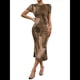 thumbnail image 1 of Vestido Ajustado con Cuello Redondo y Mangas para Mujer Caqui XL, 1 of 7
