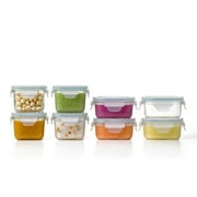 Glasslock Mini 5 & 7 Oz Tempered Glass Food Storage Container Set, 8 Pieces