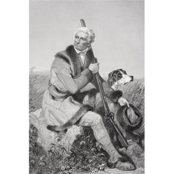 Daniel Boone 1734-1820 American Frontiersman & Legendary Hero From Painting by Alonzo Chappel Poster Print, Large - 22 x 34