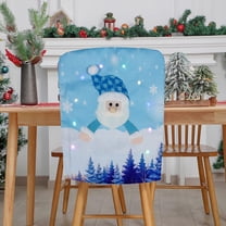 Nkmbld Christmas Chair Covers for Party, LED Christmas Chair Covers Up Chair Back Cap Cover Dining Chair Back Cover Decor, Blue
