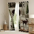 thumbnail image 3 of Feelyou Bear Deer 2-Pack Blackout Curtains (52x84), Vintage Patchwork Farmhouse Decor, 3 of 6