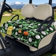 thumbnail image 3 of Xixirimido Golf Cart Seat Covers, Universal Golf Cart Seat Towel Blanket Quilted with 4 Pockets Fits for EZGO, Yamaha, Club Car & More 2-Seat Carts, Golf Balls Green Camouflage, 3 of 8