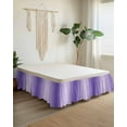 thumbnail image 2 of Ombre Bed Skirt Violet Purple Gradient Bed Skirts California King Size 16 Inch Drop, Wrap Around Dust Ruffle&nbsp;Bedskirt with Adjustable Elastic Belt for Queen Size Beds, 2 of 7