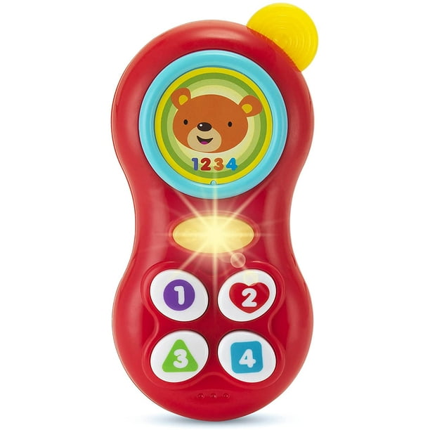 KiddoLab Baby Cell Phone Toy - Toddler Toys with Music, Flashing Light & 4  Buttons - Baby Musical Toys with 8 Songs, Funny Sound Effects, Pretend Play  Games for Babies & Toddlers-Ages