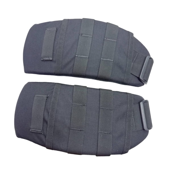 2 almohadillas deportivas para la cintura, cinturón de repuesto para senderismo y actividades al aire libre, extraíbles y equilibradas. Vertical negra