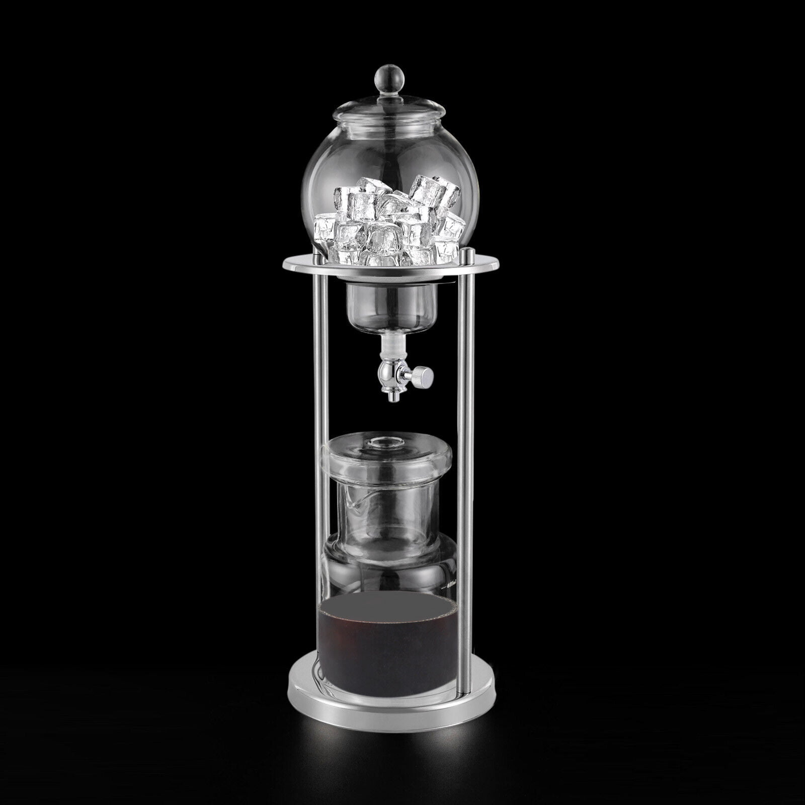 Nispira Modern Ice Cold Brew Dripping Coffee Maker Tower, 600 ml in Si