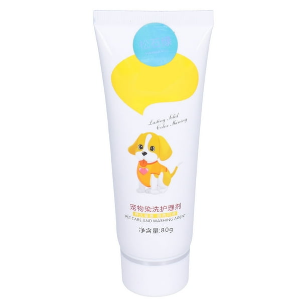 Crema para colorear para el cabello de mascotas, tinte para perros brillante y no tóxico para el Cabello para el Cabello con el tubo de crema con forma de bricolaje con forma de