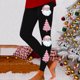 thumbnail image 4 of Gibobby pantalones de mujer Leggings deportivos estampados navideños de moda informal para mujer Leggings de moda (Negro, L), 4 of 5