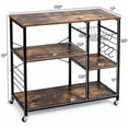 thumbnail image 4 of Yardi Yard Rolling Industrial Kitchen Baker’s Storage Shelf, Bakers Rack Kitchen Storage Shelf for Spices, Pots, and Pans, 4 of 8