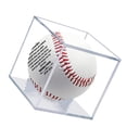 thumbnail image 3 of Estuche de almacenamiento Protector de pelota con núcleo de madera, caja de soporte de béisbol cuadrada de acrílico profesional transparente, soporte, 3 of 9