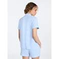 thumbnail image 3 of Joyspun Women’s Mommy and Me Notch Collar Top and Shorts Family Matching Pajama Set, Sizes XS-3X, 3 of 7