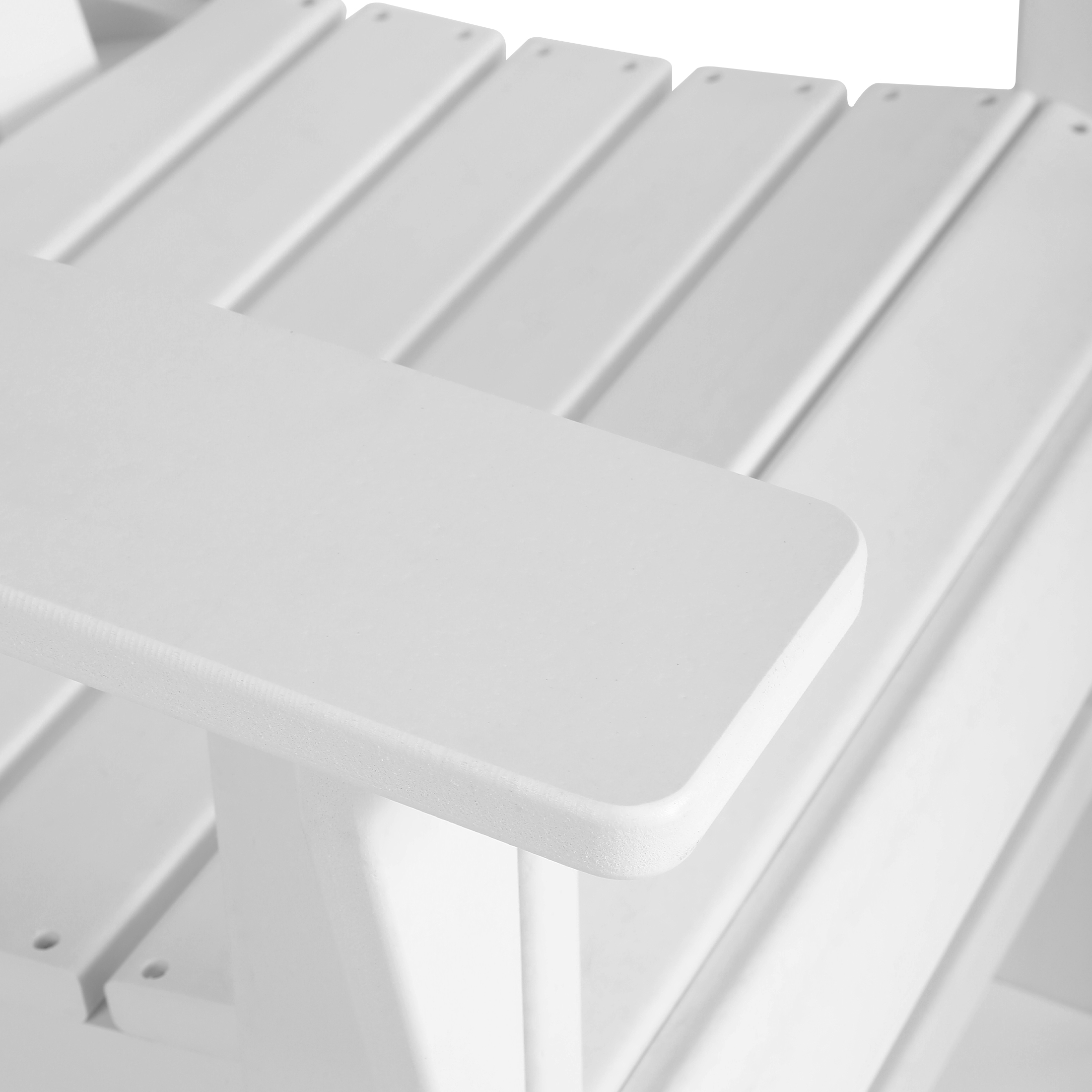 WestinTrends Dylan Outdoor Dining Chair – All-Weather Poly Lumber Adirondack Patio Chair, High Back, 330 lb Capacity, White
