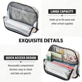 thumbnail image 5 of Standing Pencil Case with Base Large Capacity Stationery Pouch Pen Bag with Zipper for Women Men Hand-drawn Shell Pattern, 5 of 7