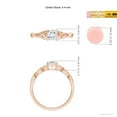 thumbnail image 4 of ANGARA Lab Grown Princess-Cut Diamond Celtic Knot Ring for Women in 14K Rose Gold (Size-4.4mm| Color-F-G| Clarity-VS) | April Birthstone, Anniversary, Jewelry Gift for Women | Lab-Grown Diamond Ring, 4 of 6