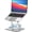 Rectangle, Silver, variant on Laptop Stand for Desk Adjustable Stand with 360 Rotating Base Laptop Riser Mount for Desk Foldable Protable Desk Fits with MacBook Pro Air, Round Black