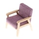 thumbnail image 5 of de 4 Muebles de para Casa de , Sofá Individual Y Doble Y Modelo de Auxiliar para Muebles de 1/12, Morado perfke Dollhouse Miniature Sofa Set, 5 of 8