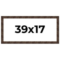 39x17 Frame Brown Burl Real Wood Picture Frame Width 1.625 Inches | Interior Frame Depth 0.5 Inches