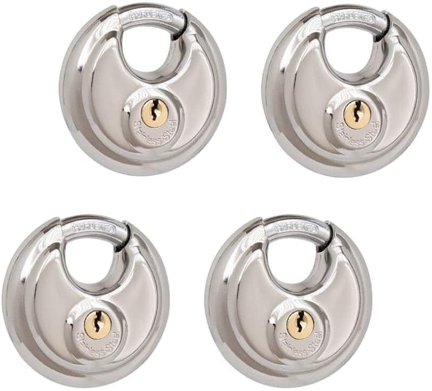 12 Disc Padlock Stainless Trailer Brass Cylinder Storage Locks Keyed Alike New 