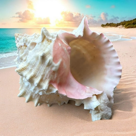 Large Murex Conch Seashell Pink White Spiky Real Ocean Shells Natural Beach Seashells Home Decor Candle Art Craft Sea Decoration