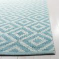 thumbnail image 3 of SAFAVIEH Montauk Tryik Geometric Diamonds Cotton Runner Rug, Light Blue/Ivory, 2'3" x 7', 3 of 6