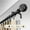 Black, variant on 1 in. Wicker Curtain Rod with 160 to 240 in. Extension, Satin Nickel