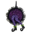 thumbnail image 1 of Corona de Halloween con patas de bruja, adornos para puerta delantera, decoraciones, decoración para fiestas navideñas, 1 of 8