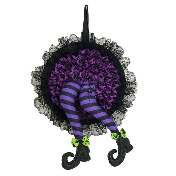 Halloween Wreath Witch Legs Wreath Halloween Front Door Ornaments Halloween Decorations Halloween Wreath Witch Legs Wreath Front Door Ornaments Decorations Holiday Party Decor