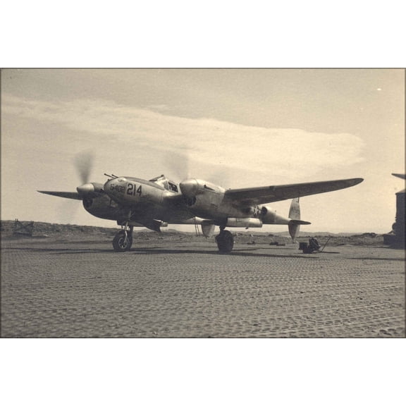 24"x36" Gallery Poster, Aircraft from world war ii ready to take off