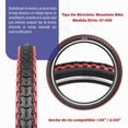 thumbnail image 3 of Llanta para Bicicleta R26 x2.125 Negro Doble Linea Roja M, 3 of 4