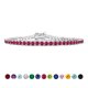 thumbnail image 1 of JeenMata Classic 5.5 TCW Corte redondo Julio - Rubí - Pulsera de tenis con piedra natal Diseño de eternidad - Chapado en oro blanco, Mujer, Adulto, 1 of 6