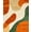 Orange Green Beige, Pattern 10, variant on ODIKA 8'x10' Washable Area Rug Orange Swirl Burnt Abstract Vintage Distressed Wavy Ribbon Creamy for King Size Bedroom Under Bed, Master Suite, Non-Shedding, Easy Care