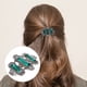 thumbnail image 5 of 1 pinza de pelo antigua de aleación, pinza de resorte de cristal, pinzas de cola de caballo elegantes, decoración del pelo para fiesta diaria, plateado y verde, 5 of 7