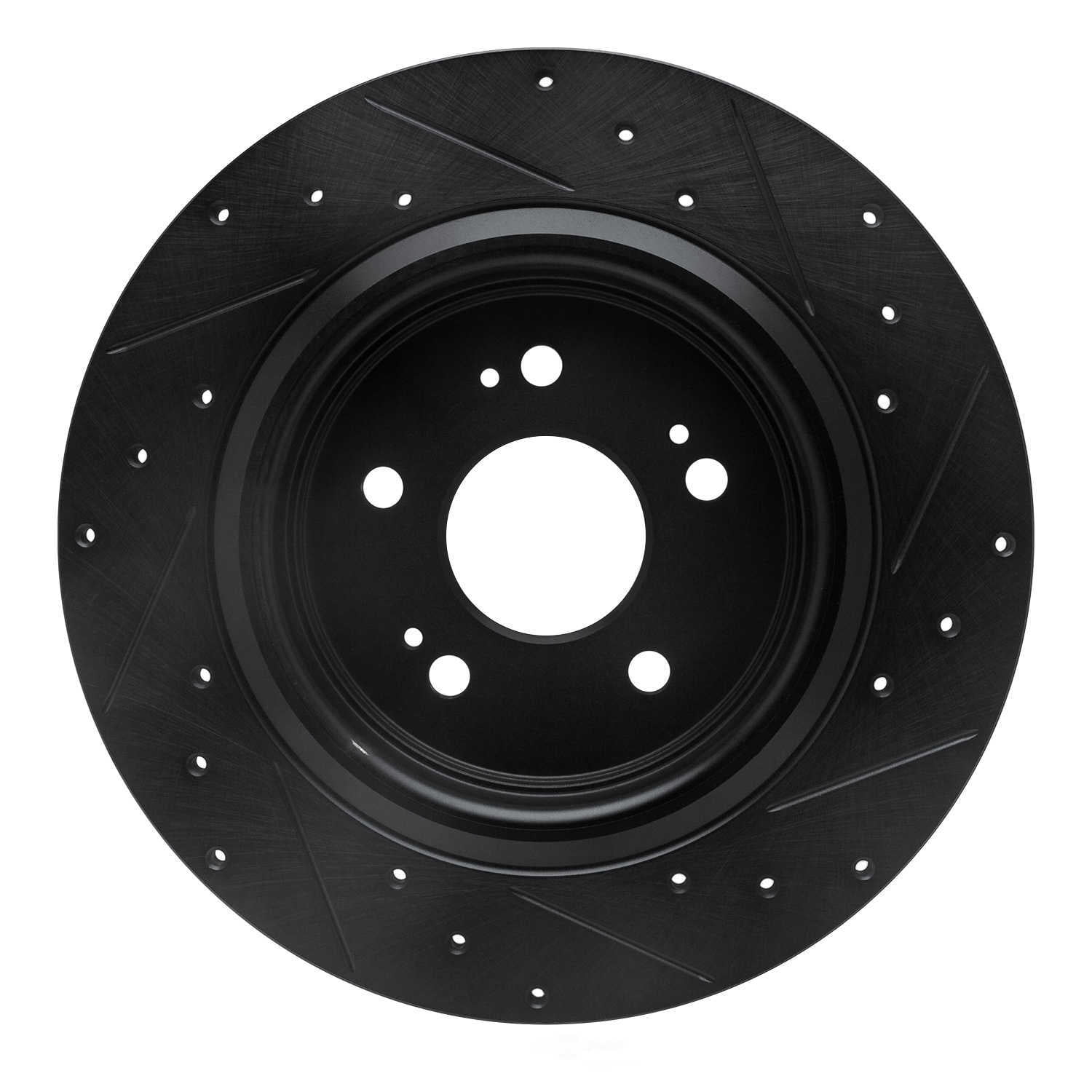 Dynamic Friction Company 633-59066L DFC Brake Rotor - Drilled And Slotted - Black