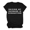 thumbnail image 1 of Gibobby Camiseta de manga corta para mujer Blusa superior informal para mujer, camisas con estampado letras, cuello redondo, manga corta, camisetas holgadas, (Negro,XL), 1 of 3