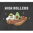 thumbnail image 2 of Eggspensive Eggs High Rollers Egg, Avocado, Bacon, Toast Men's Charcoal Heather Short Sleeve Tee 
-XL, 2 of 4