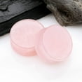 thumbnail image 3 of A Pair of Pink Rose Quartz Stone Double Flared Ear Gauge Plug, 3 of 3