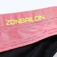 thumbnail image 5 of TANBOM Men's Bulge Enhancing Triangle Thong Nylon Underwear Apricot/Black XL 2-Pack, 5 of 6