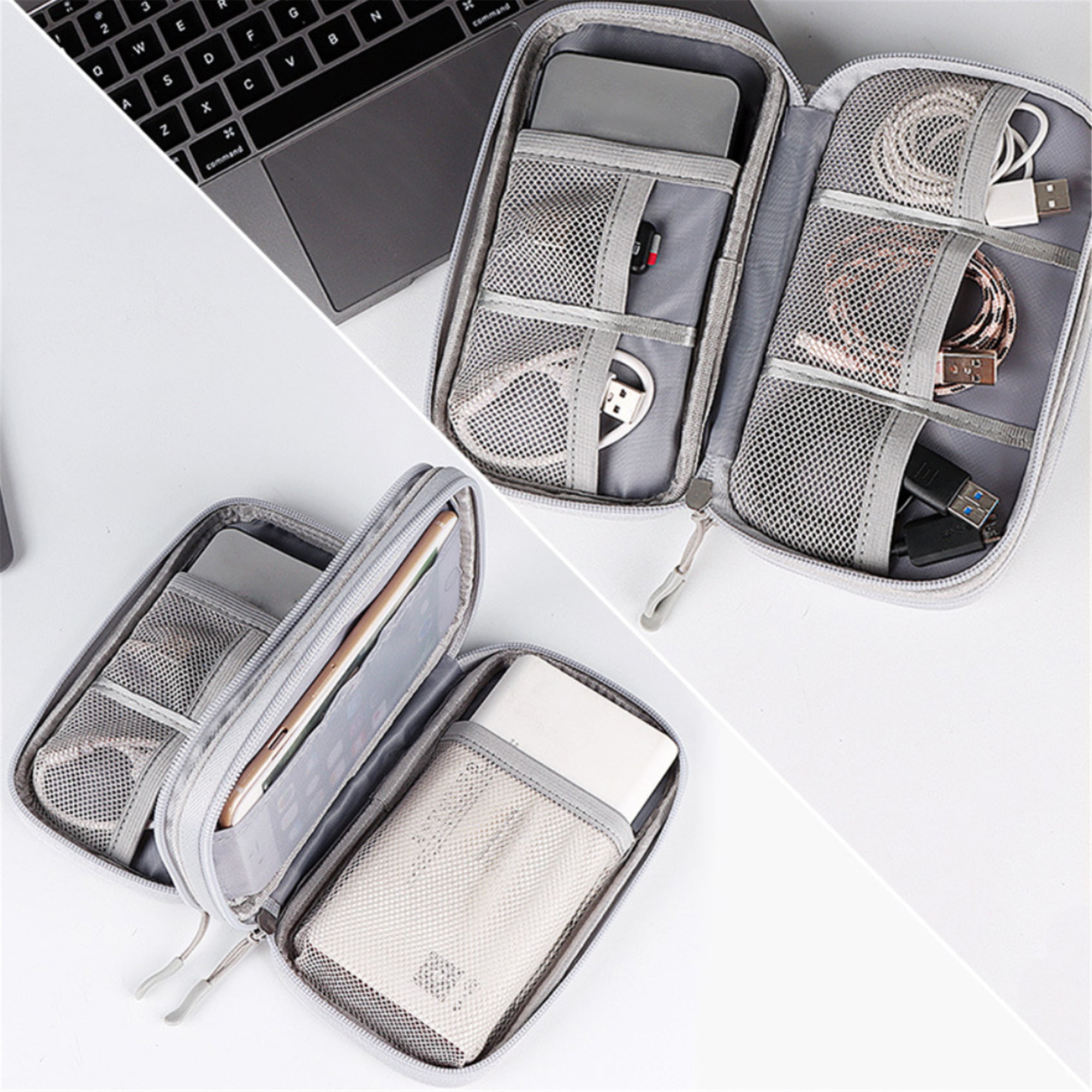 Portable Earphone Data USB Cable Travel Case Organizer Pouch Storage Bag Box GT 