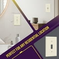 thumbnail image 5 of ENERLITES Toggle Light Switch Wall Plate, Standard Size 1-Gang, Unbreakable Polycarbonate Thermoplastic, 8811-LA, Light Almond, 5 of 5