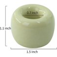 thumbnail image 2 of Soportes para cepillos de dientes YONGSHENG Cerámica 2 piezas Mini donut Verde oscuro, 2 of 5